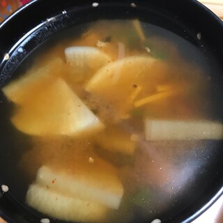 大根の豆板醤スープ